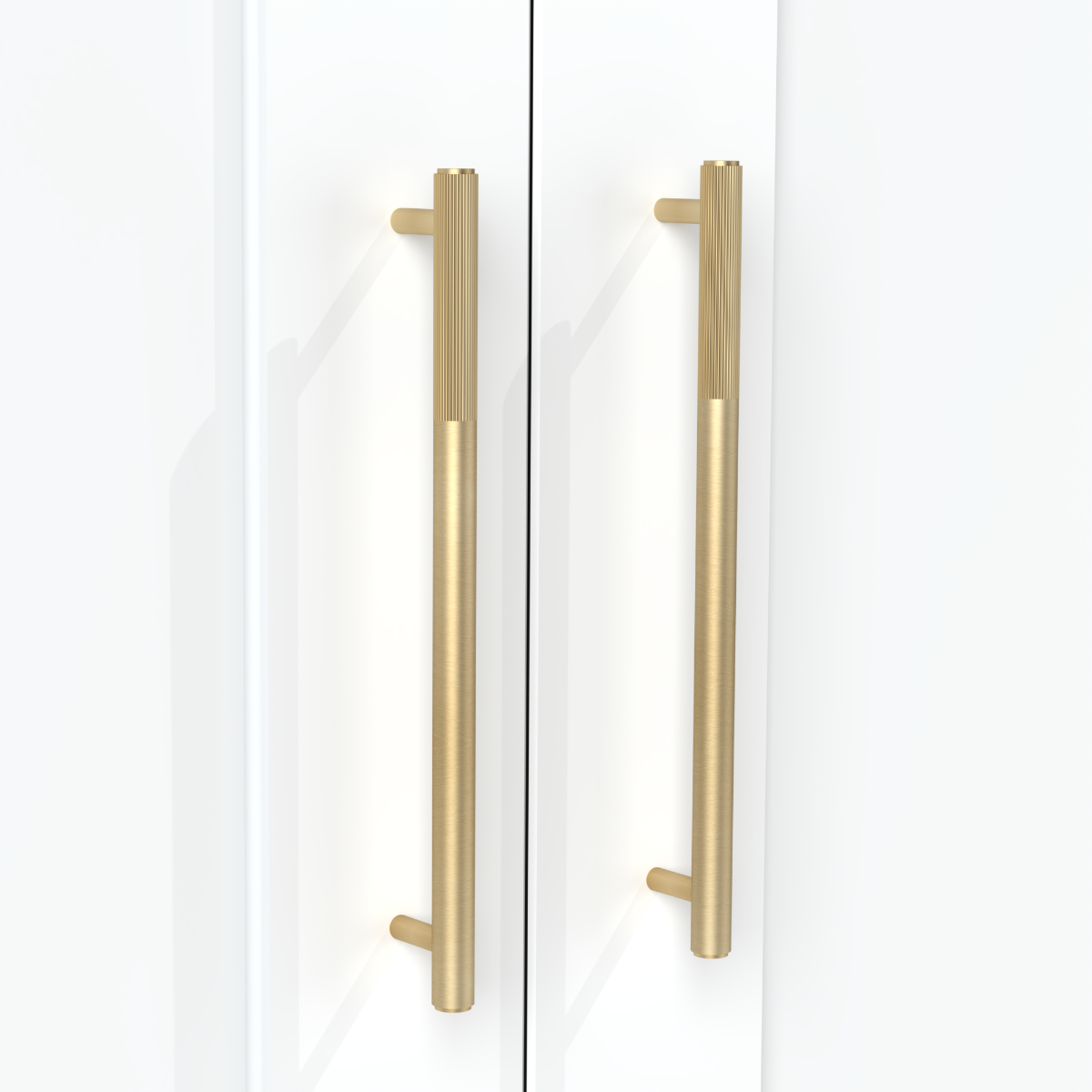 Gold Brass Linear Cabinet Handle with Tip in Gold