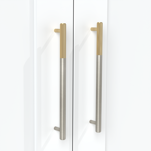 Brass Linear Cabinet Handle in Silver and Gold