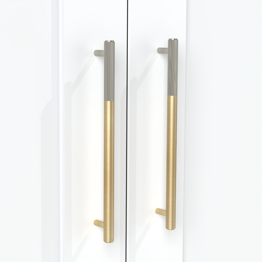 Brass Linear Cabinet Handle in Gold and Silver