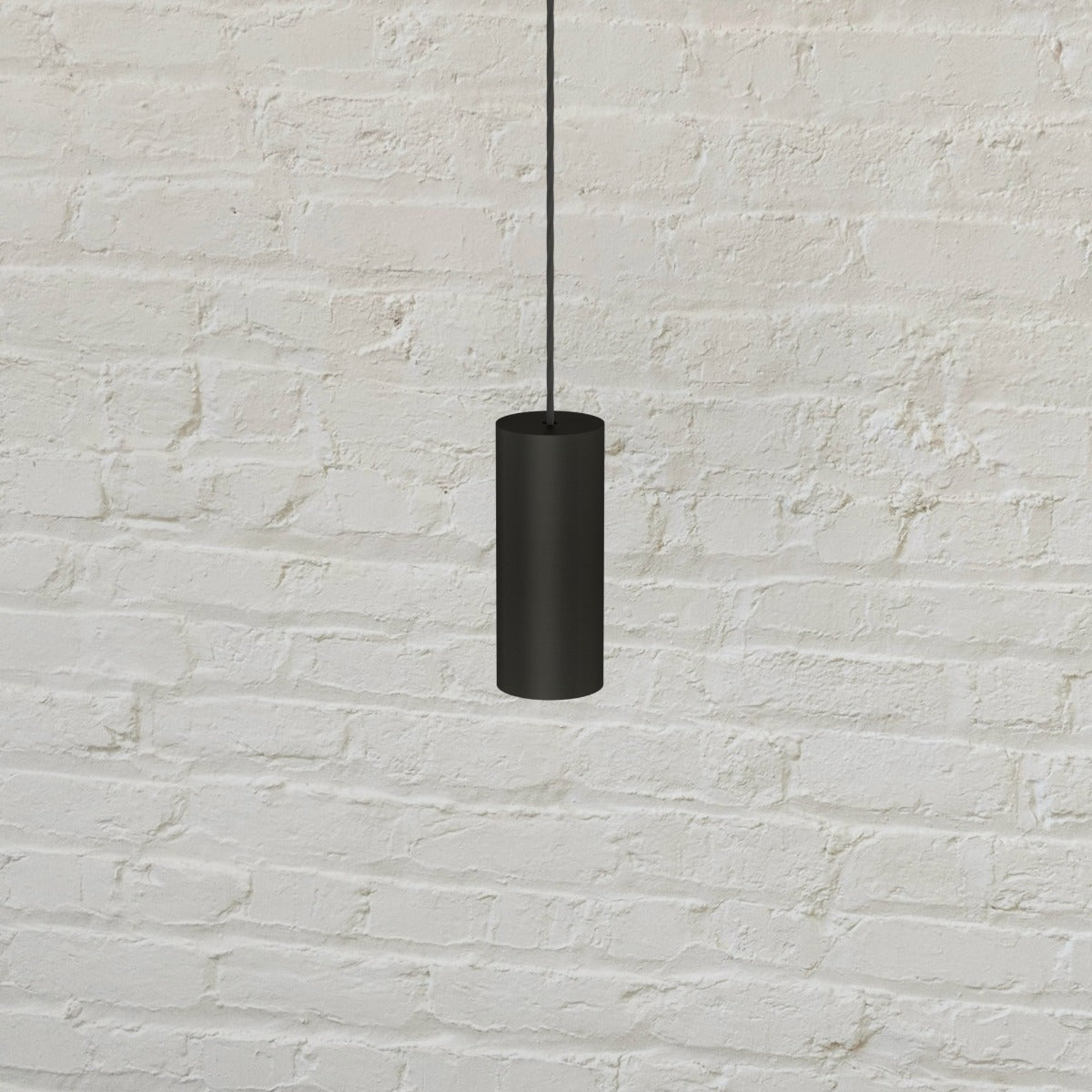 Brass Cylinder Pull Cord Light Switch in Black