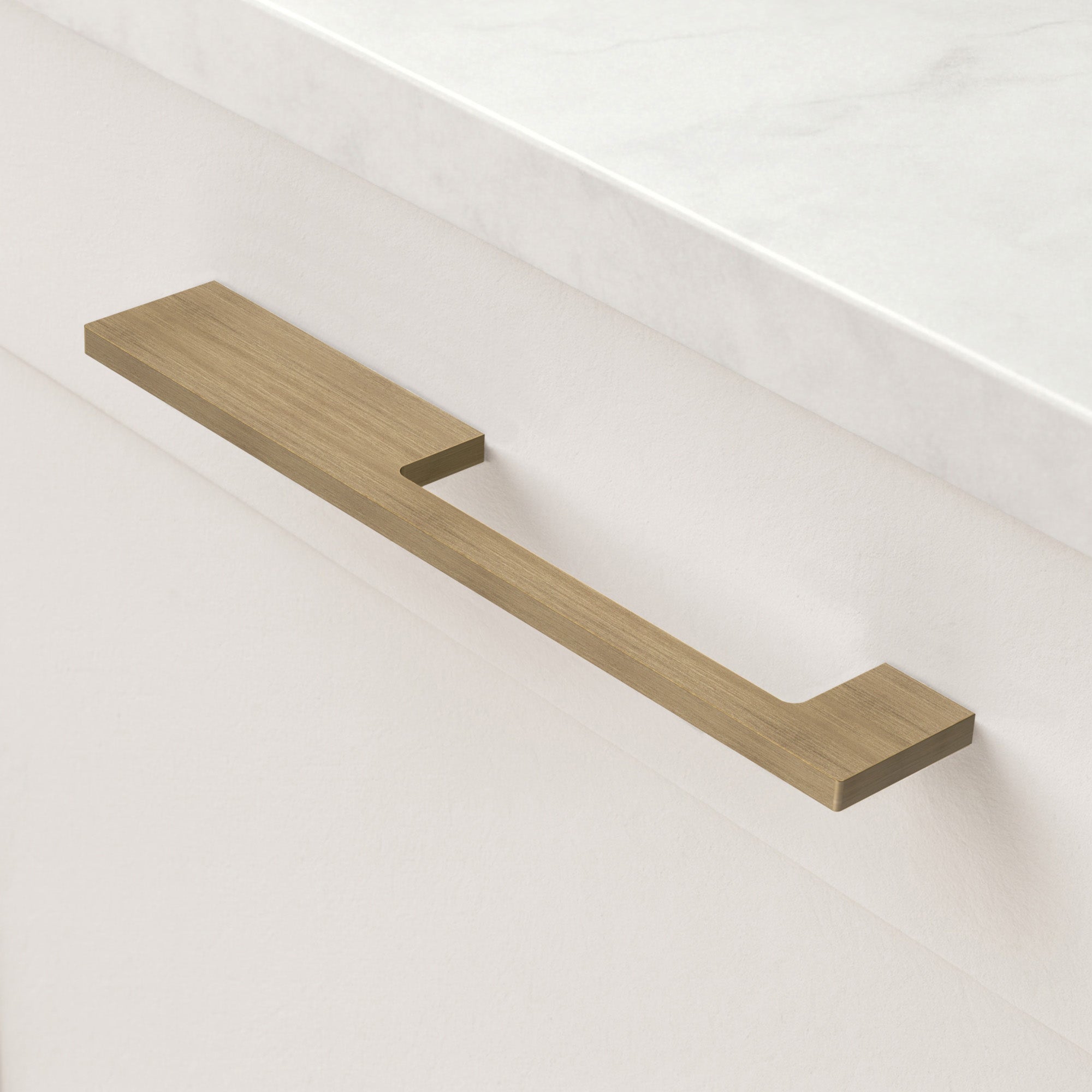 Brass Slimline Cabinet Handles in Antique