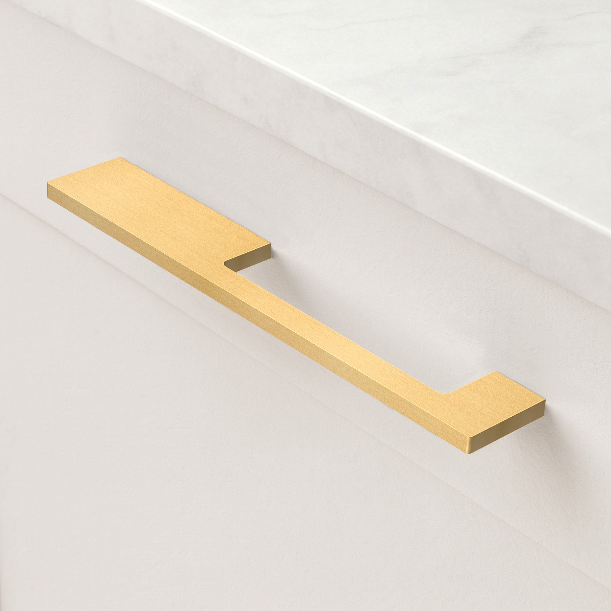 Brass Slimline Cabinet Handles in Gold