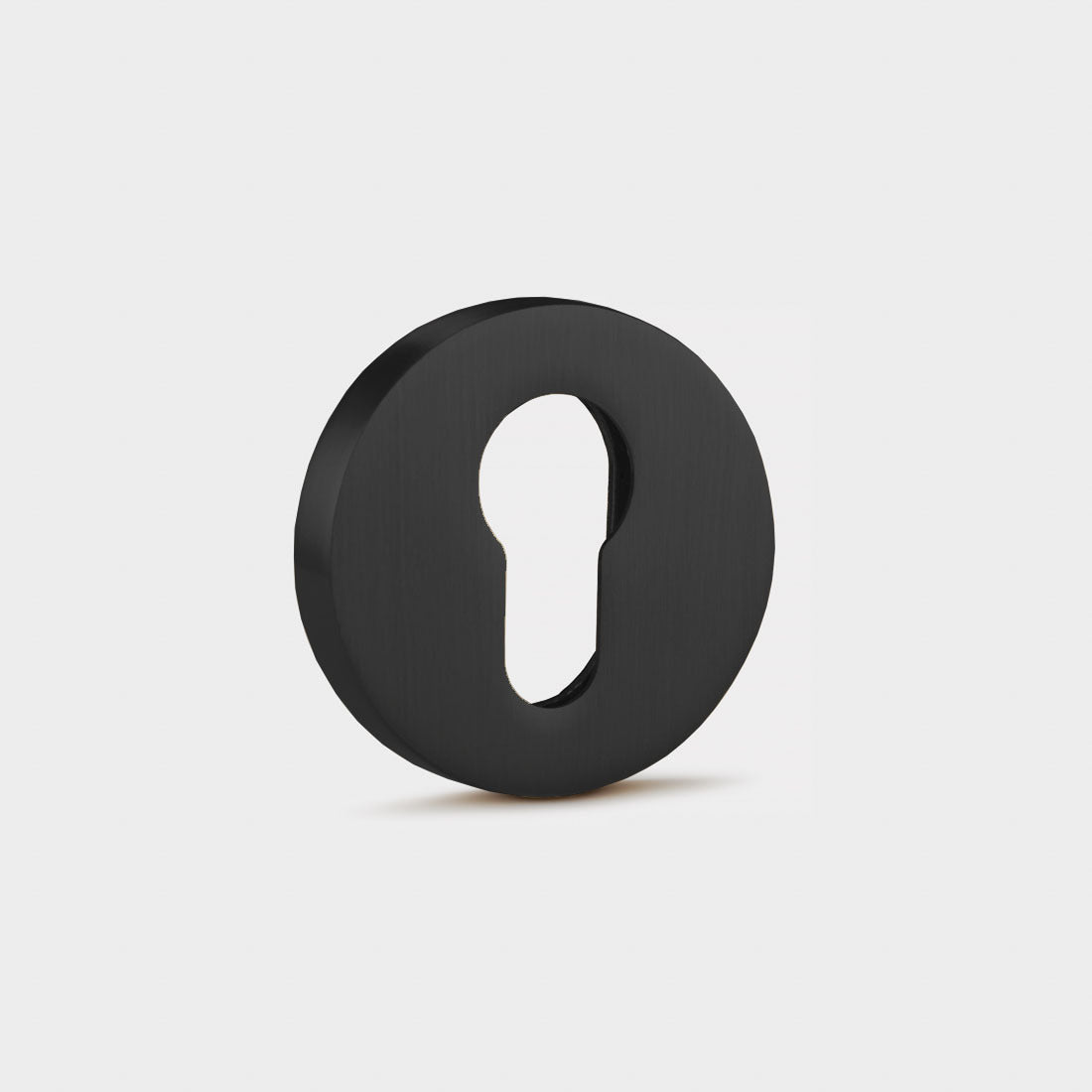 Brass Keyhole Cover: Key Escutcheon Plate Set in Black