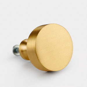 Brass Round Door Knobs in Gold