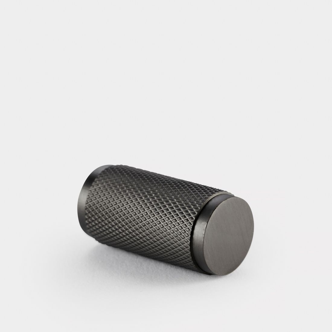 Brass Knurled Cylinder Pulls in Gunmetal