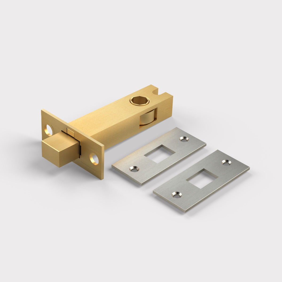 Brass Tubular Bathroom Deadbolt Latch in Satin Nickel - 3"