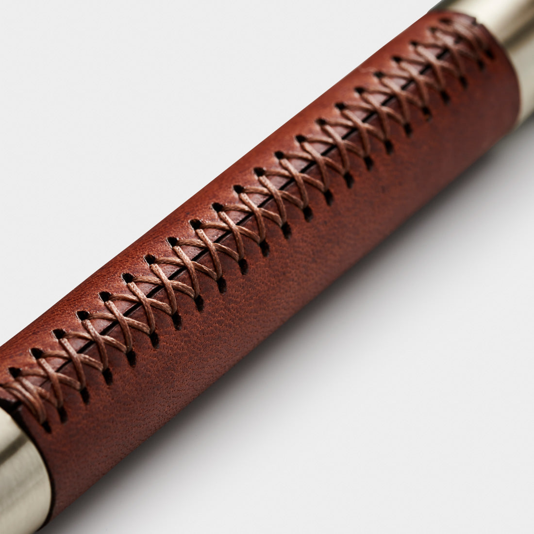 Brass Bar Handle With Backplate - Silver - Hole Centre 320mm – close-up detail