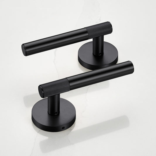 Brass Linear Lever Handle in Black