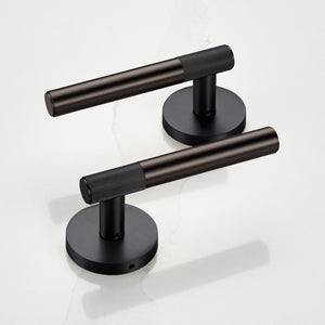 Brass Linear Lever Handle in Bronze and Black