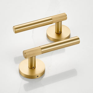 Brass Linear Lever Handle in Gold