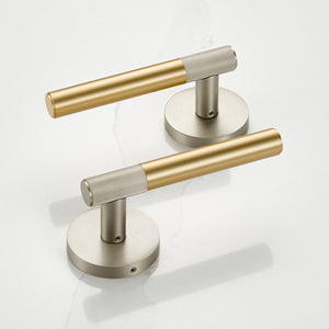 Brass Linear Lever Handle in Gold and Silver