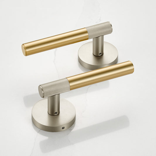 Brass Linear Lever Handle in Gold and Silver