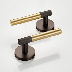 Brass Linear Lever Handle in Gold and Bronze
