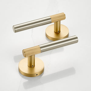 Brass Linear Lever Handle in Silver and Gold
