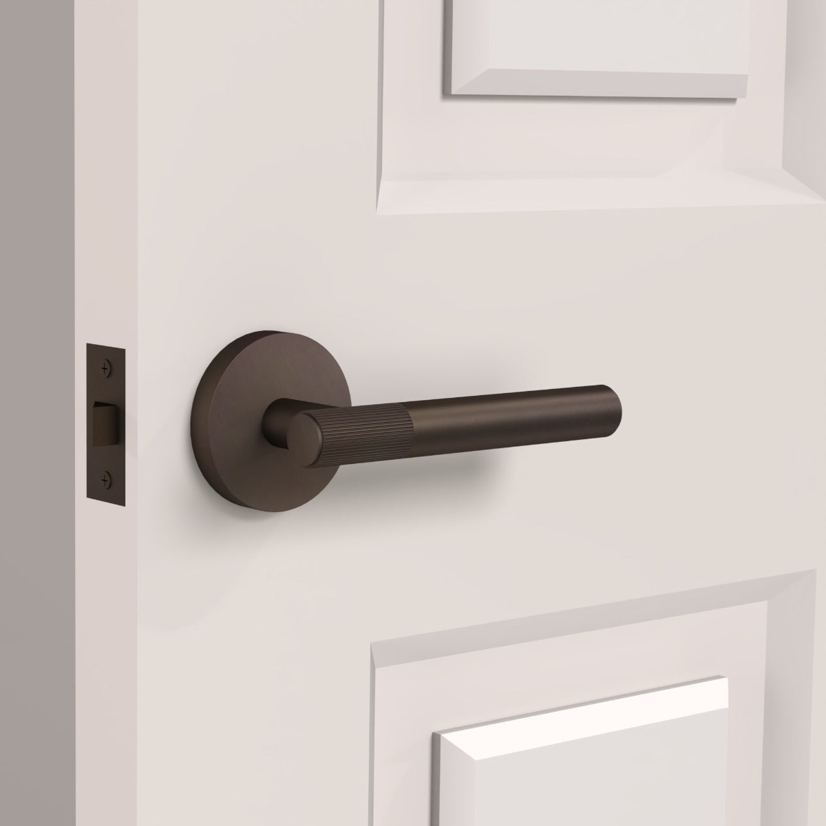 Brass Linear Lever Handle in Bronze