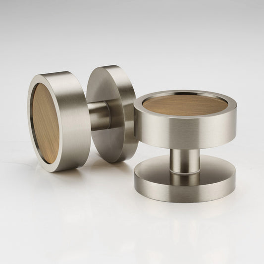 Brass Mortice Door Knobs in Silver – product view 3