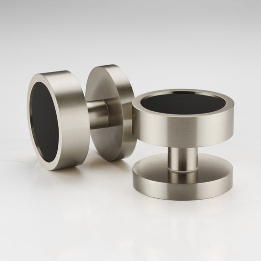Brass Mortice Door Knobs in Silver – product view 4