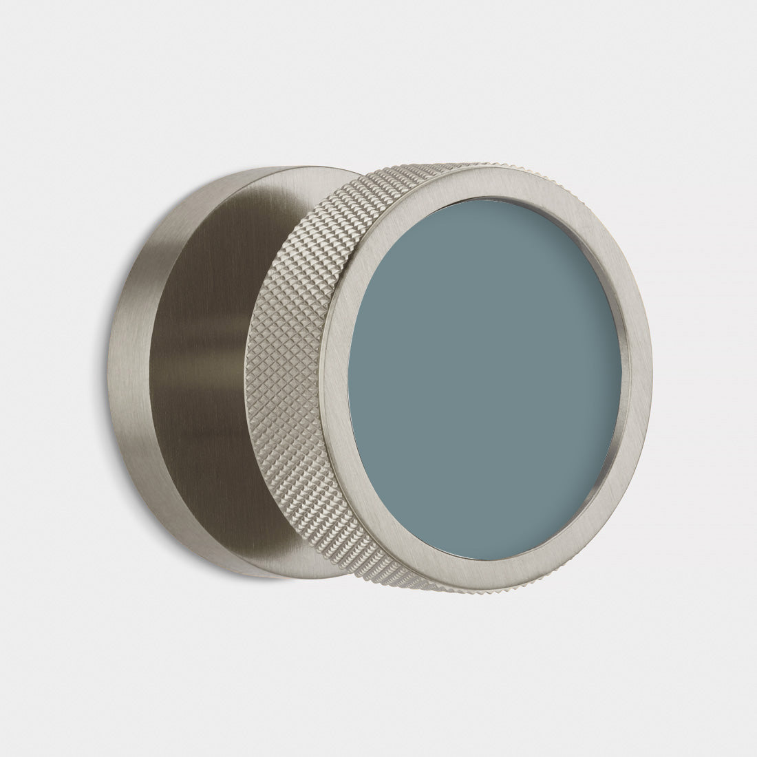 Custom Colour Brass Mortice Door Knobs Knurled in Silver