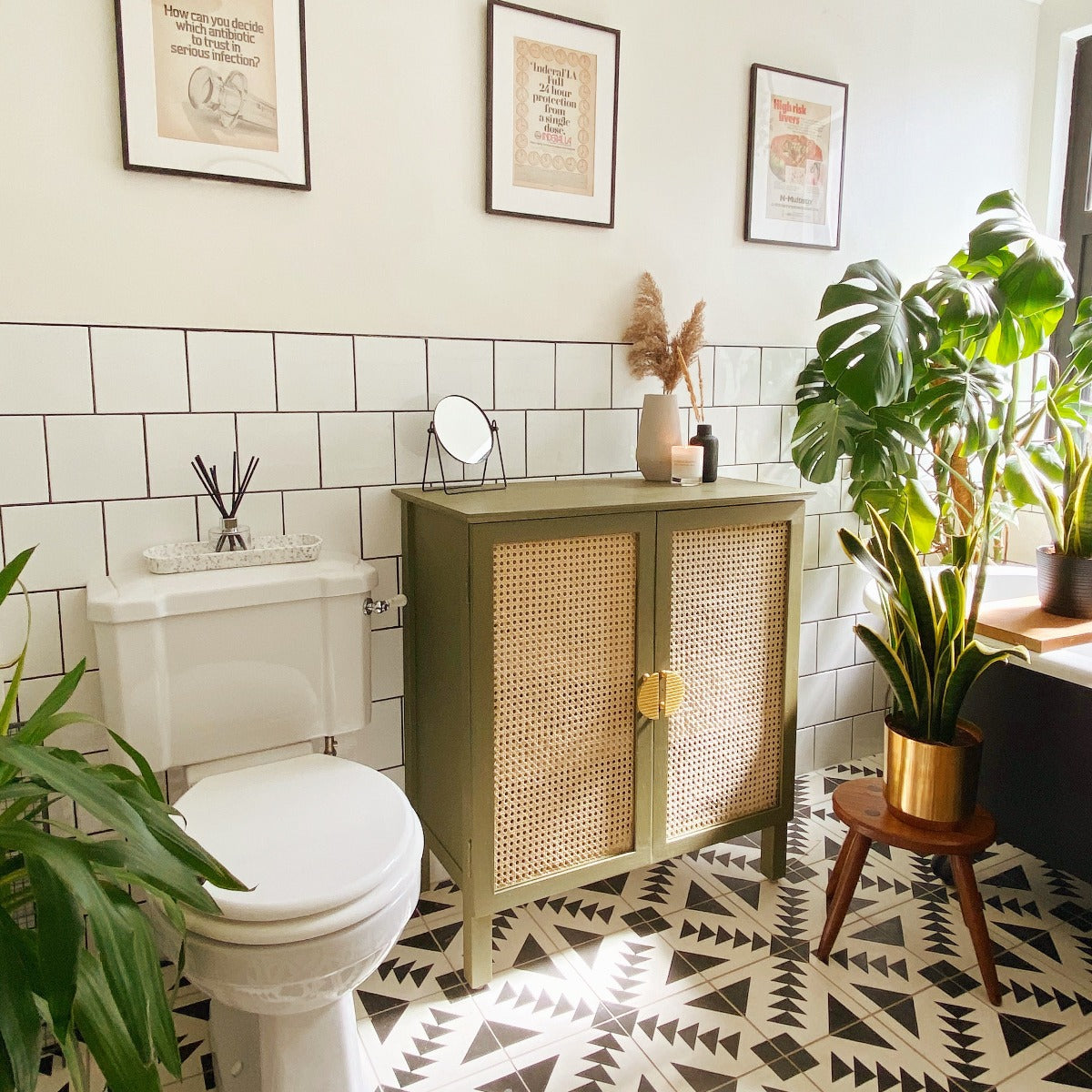 Small Solid Brass Striped Half Moon Handles in Gold