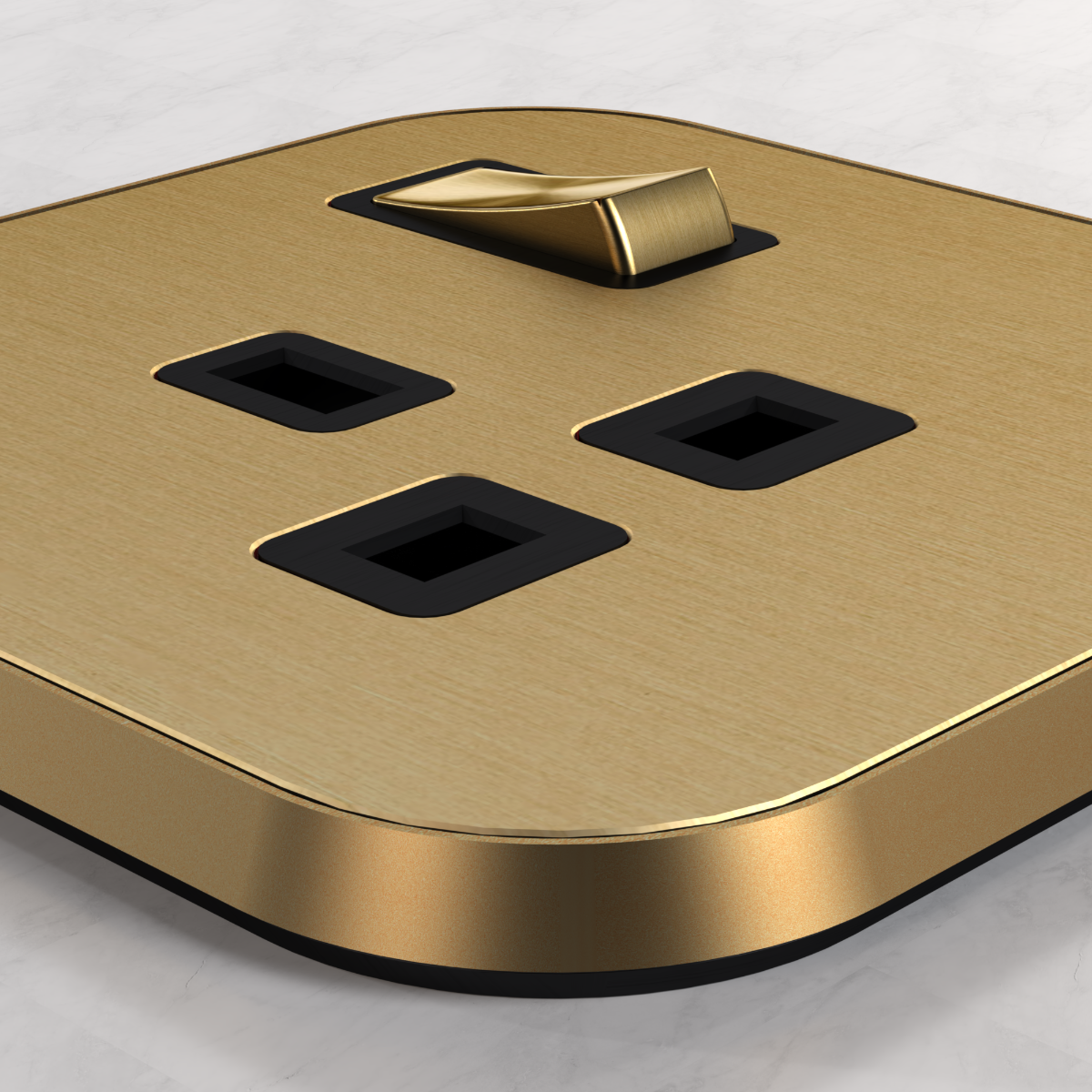1G UK Plug Socket (13A) in Gold