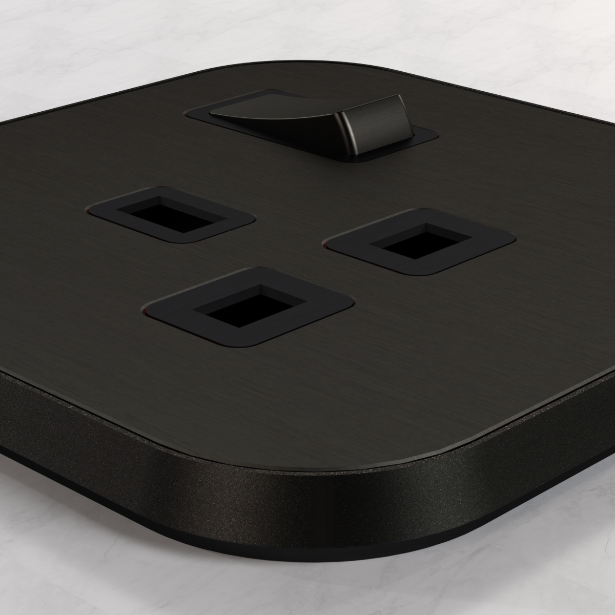 2G UK Plug Socket (13A) in Black