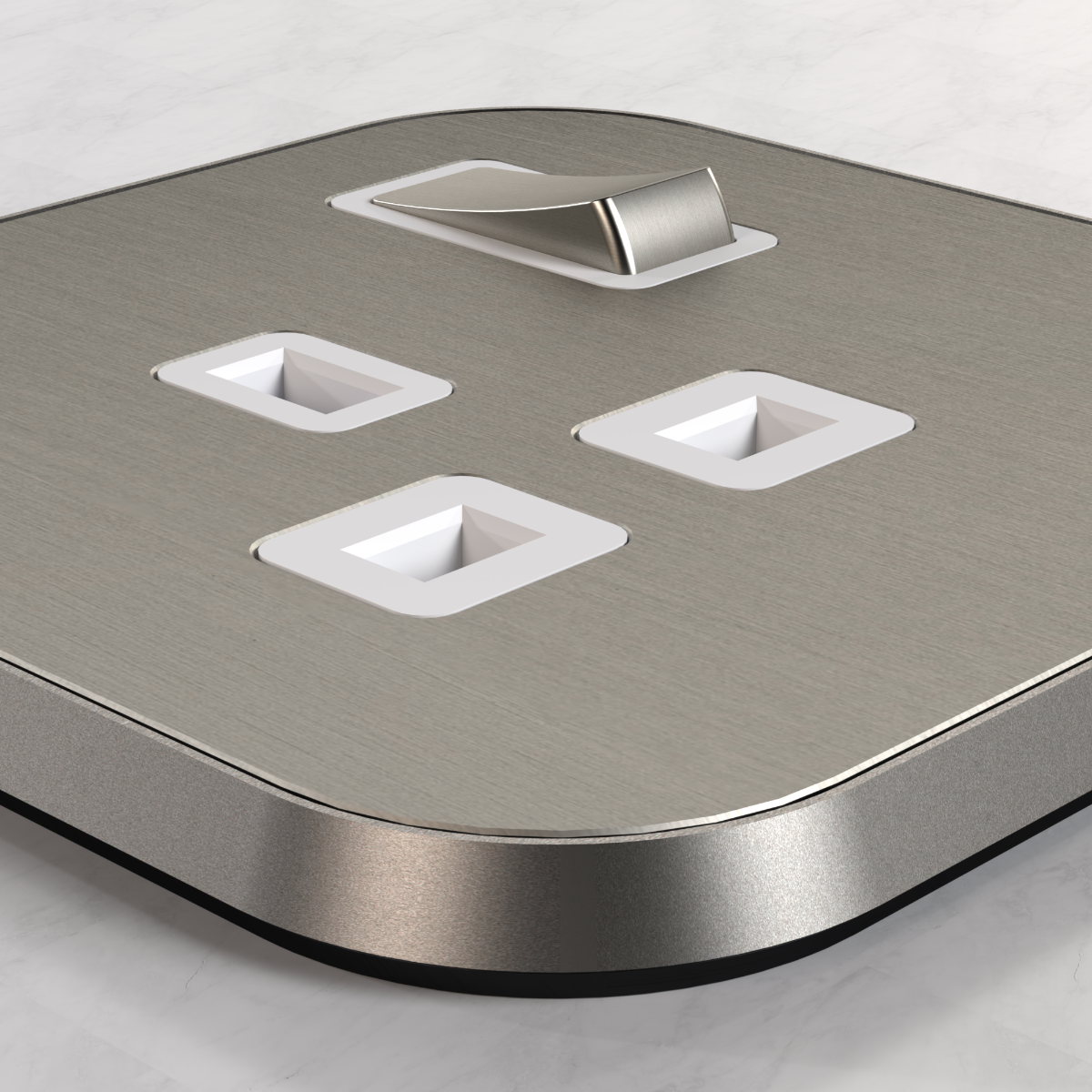 2G UK Plug Socket (13A) in Silver