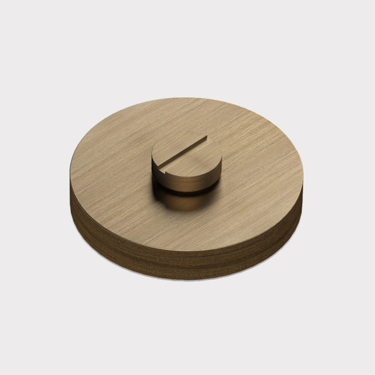 Brass Knurled Thumbturn Door Lock Set in Antique