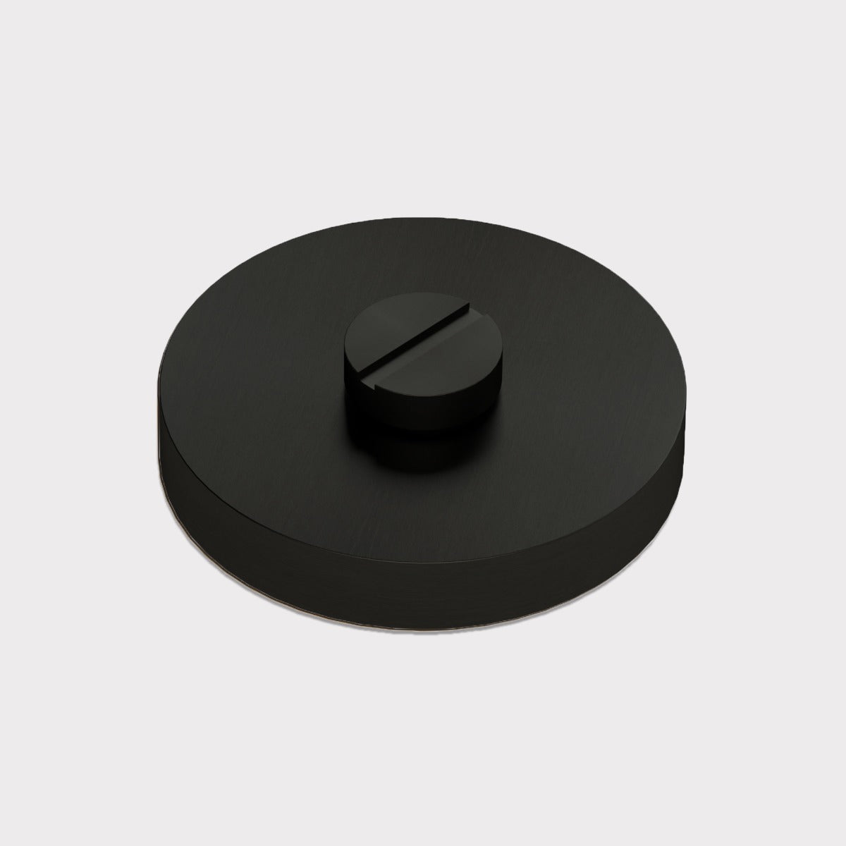 Brass Knurled Thumbturn Door Lock Set in Black