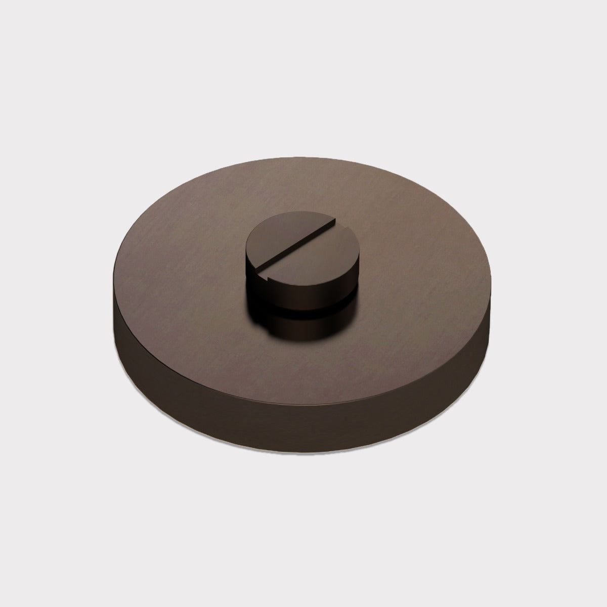 Brass Knurled Thumbturn Door Lock Set in Bronze