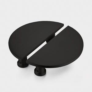 Large Solid Brass Half Moon Handles in Black