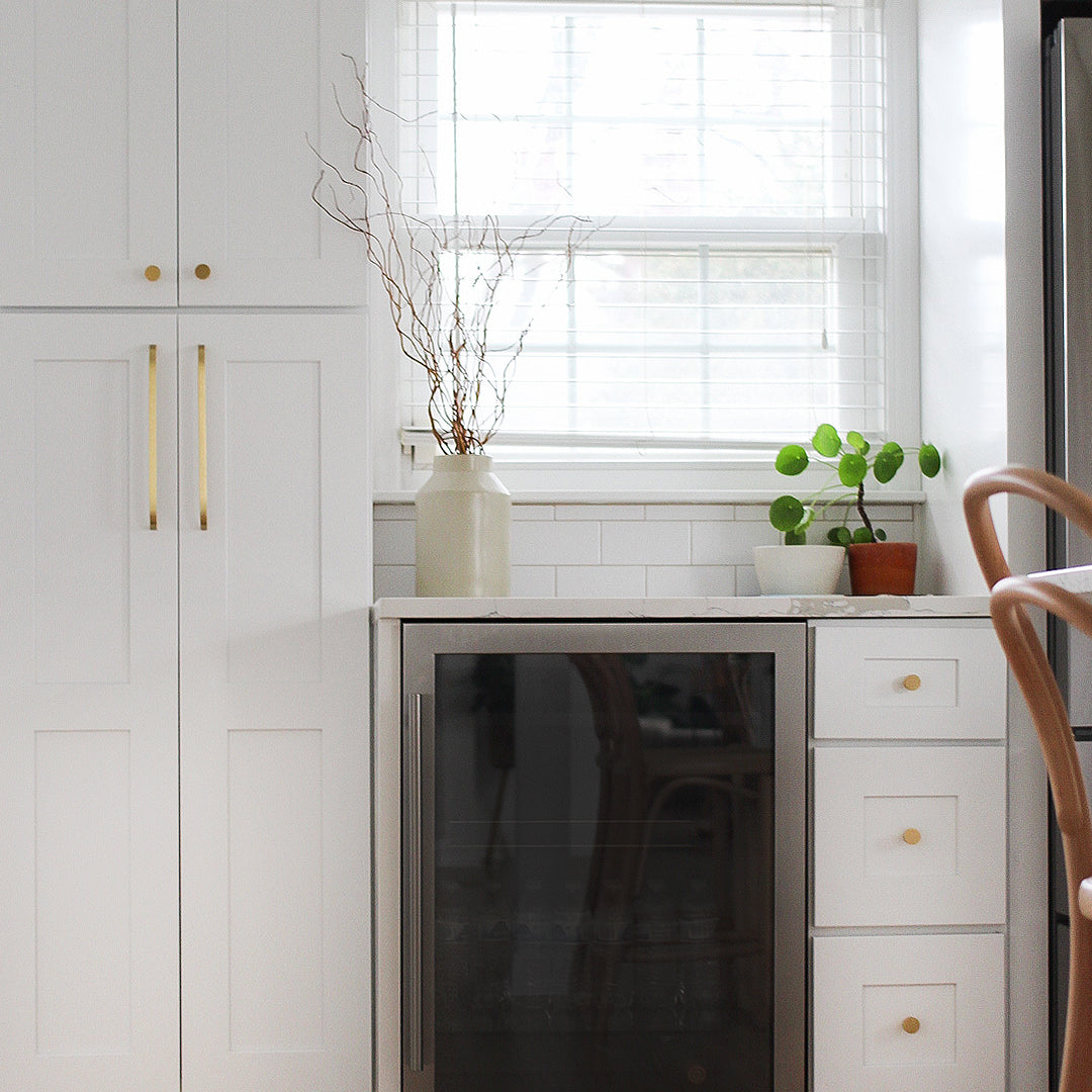 Brass Round Door Knobs in Gold - Small