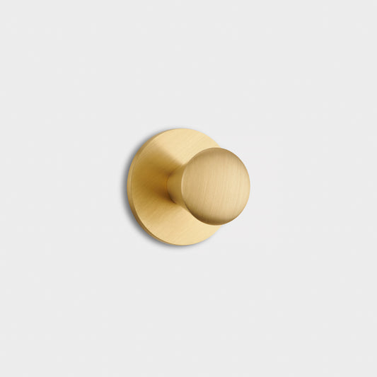 Brass Cone With Backplate Door Knobs in Gold
