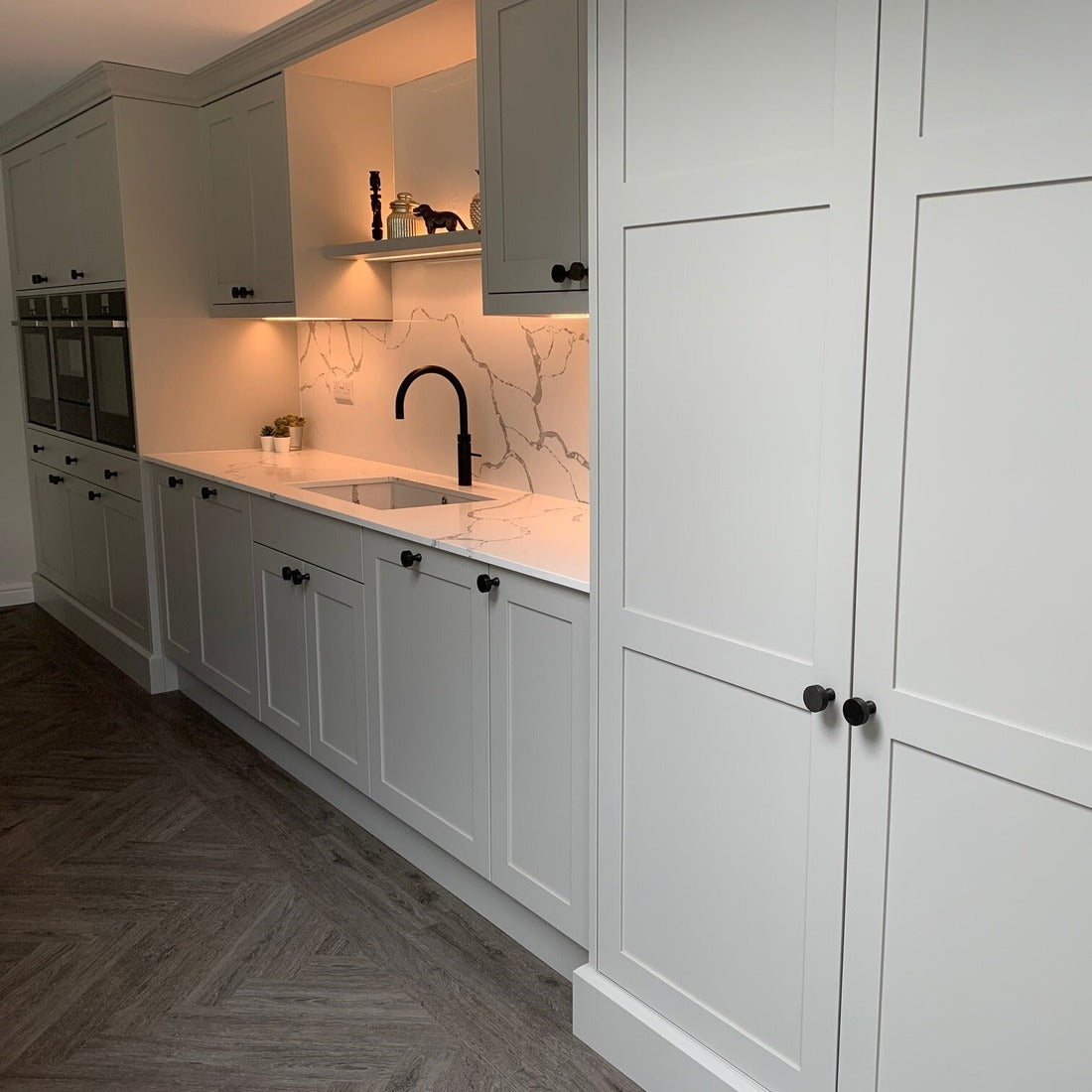 Round Door Knobs in Gunmetal