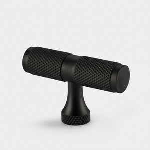 Brass Knurled T Bars in Black