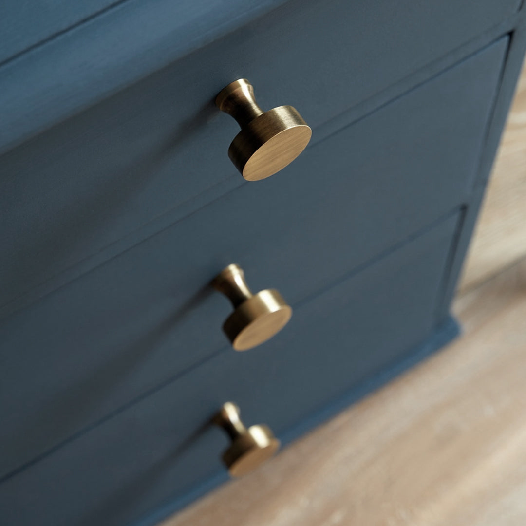 Brass Round Door Knobs in Antique