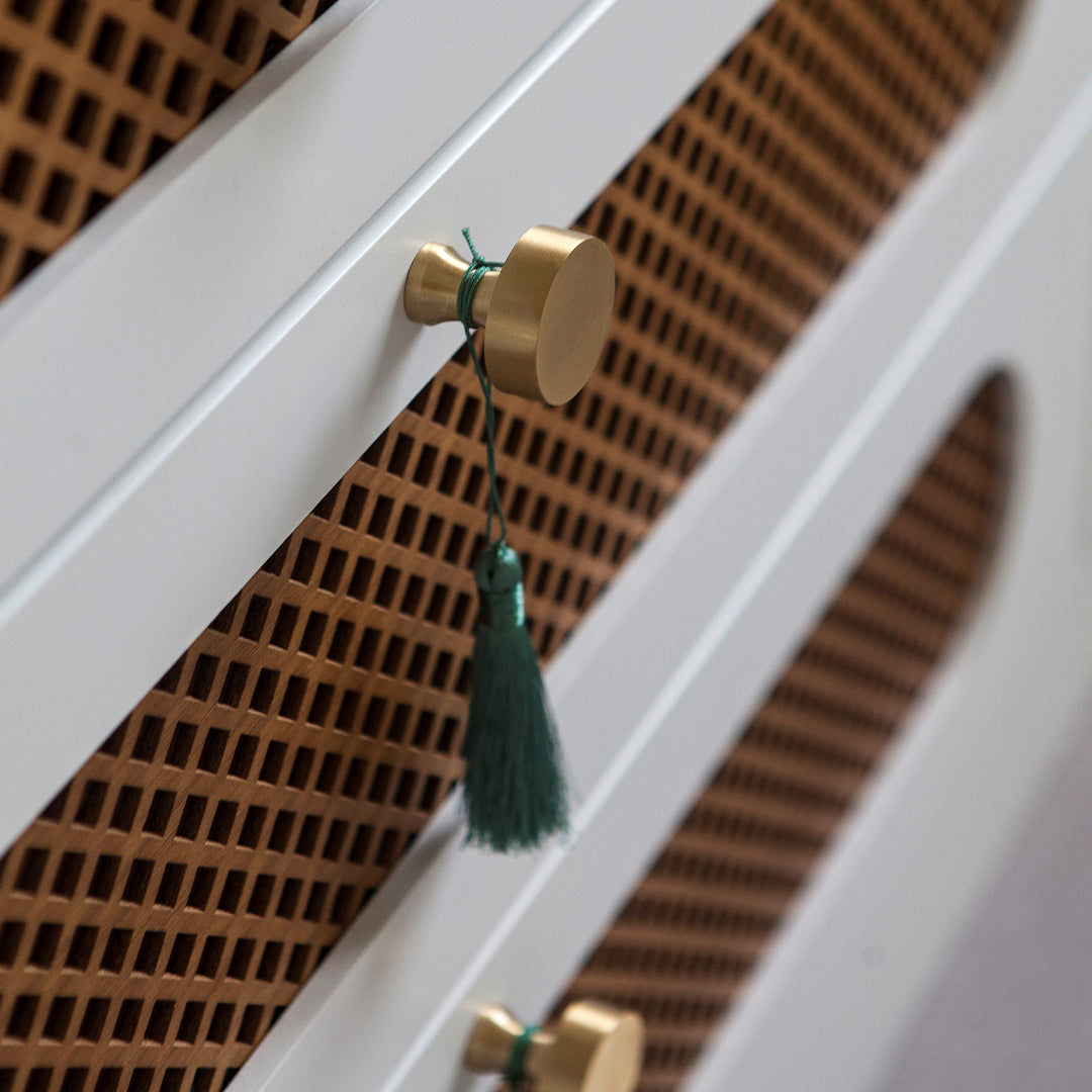 Brass Round Door Knobs in Gold