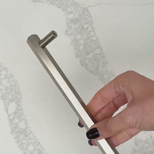 Brass Hexagonal Cabinet Handles in Silver