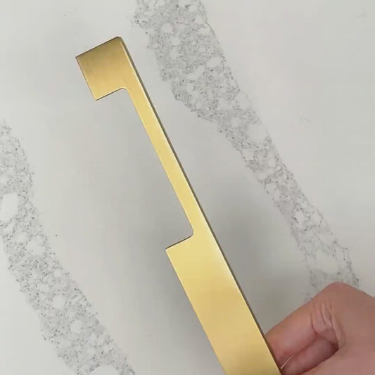 Brass Slimline Cabinet Handles in Gold