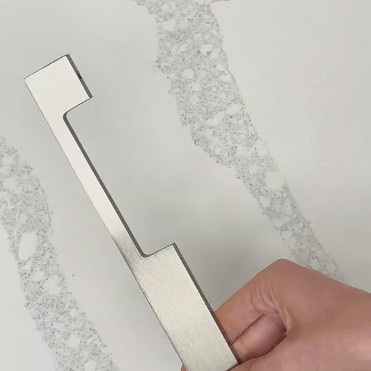 Brass Slimline Cabinet Handles in Silver
