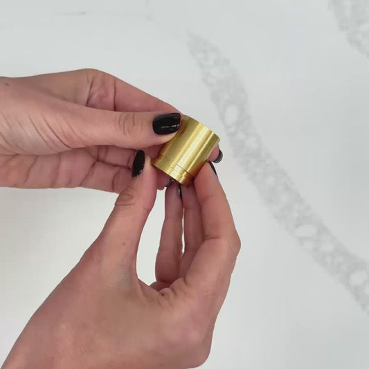 Brass Cylinder Pulls in Gold