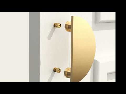 Pushka Home | Solid Brass Half Moon Door Handles Installation Guide