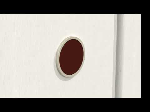 Brass & Leather Number Door Plaque in Black