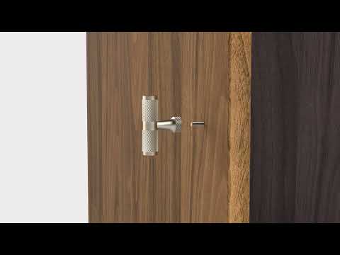 Pushka Home | Cabinet Door T Bar Door Handles - Knurled | Installation Walkthrough