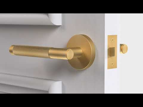 Pushka Home | Solid Brass Lever Door Handle | Knurled | Installation Walkthrough