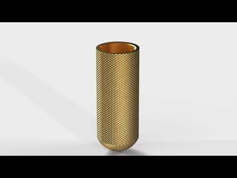 Brass Knurled Light Pull Installation