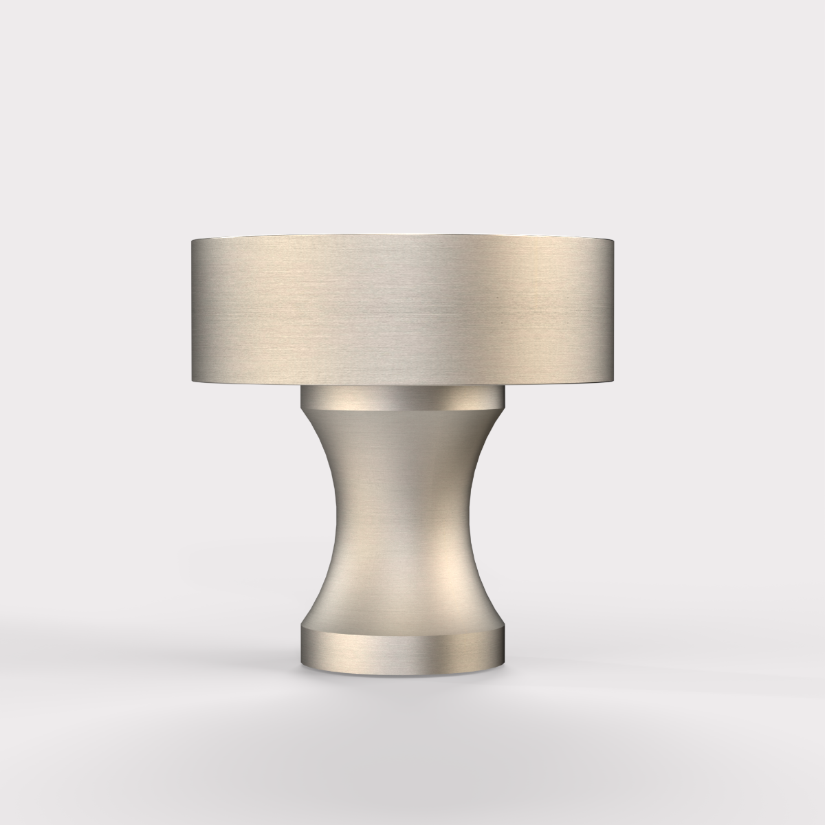 Brass & Zebrano Wood Round Door Knobs in Silver