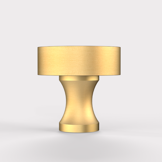 Brass Round Door Knobs in Gold