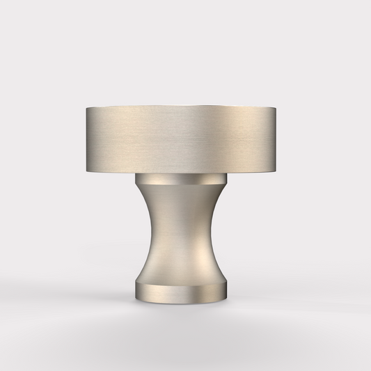 Brass & Black Terrazzo Round Door Knobs in Silver