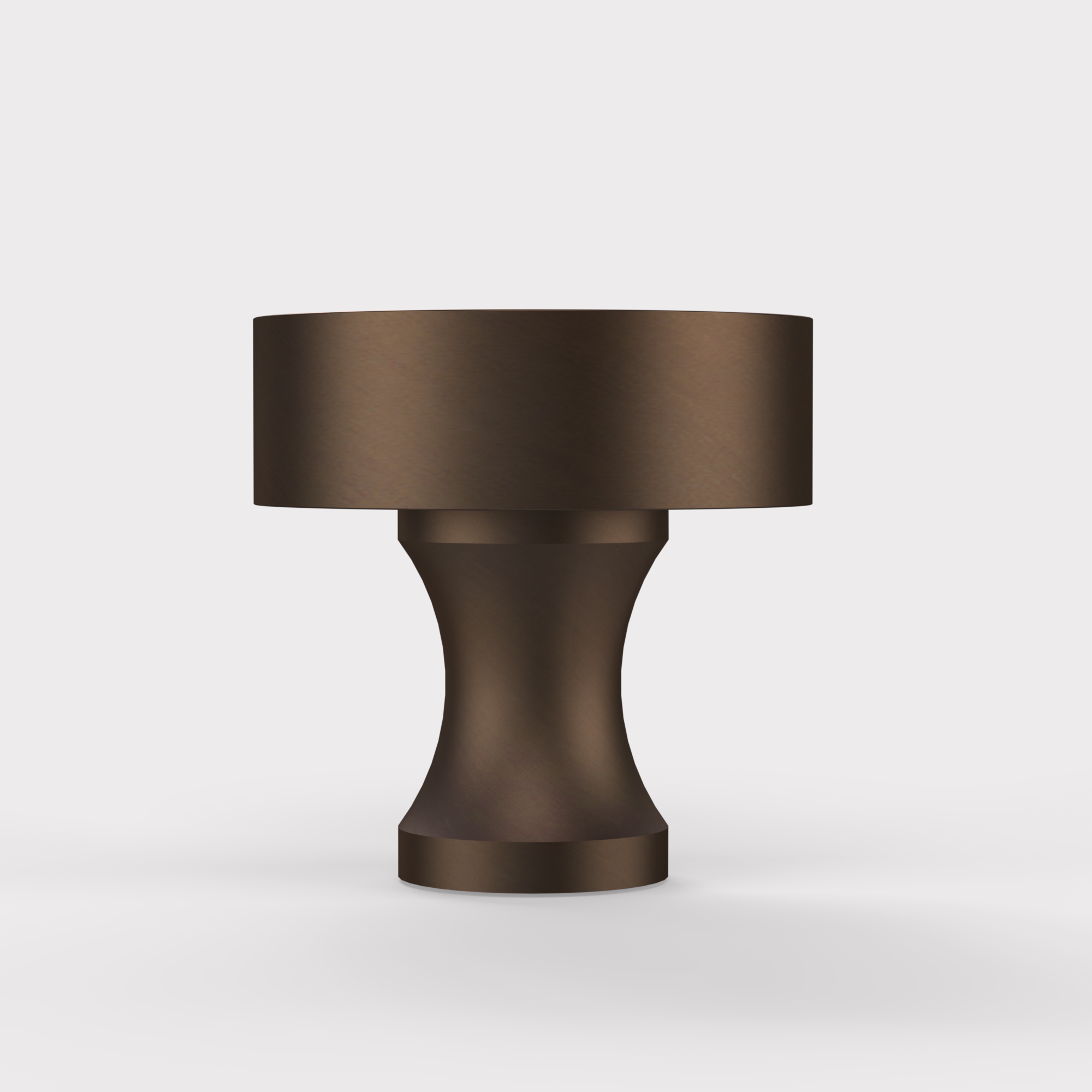 Brass & White Terrazzo Round Door Knobs in Bronze