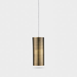 Brass Cylinder Pull Cord Light Switch in Antique